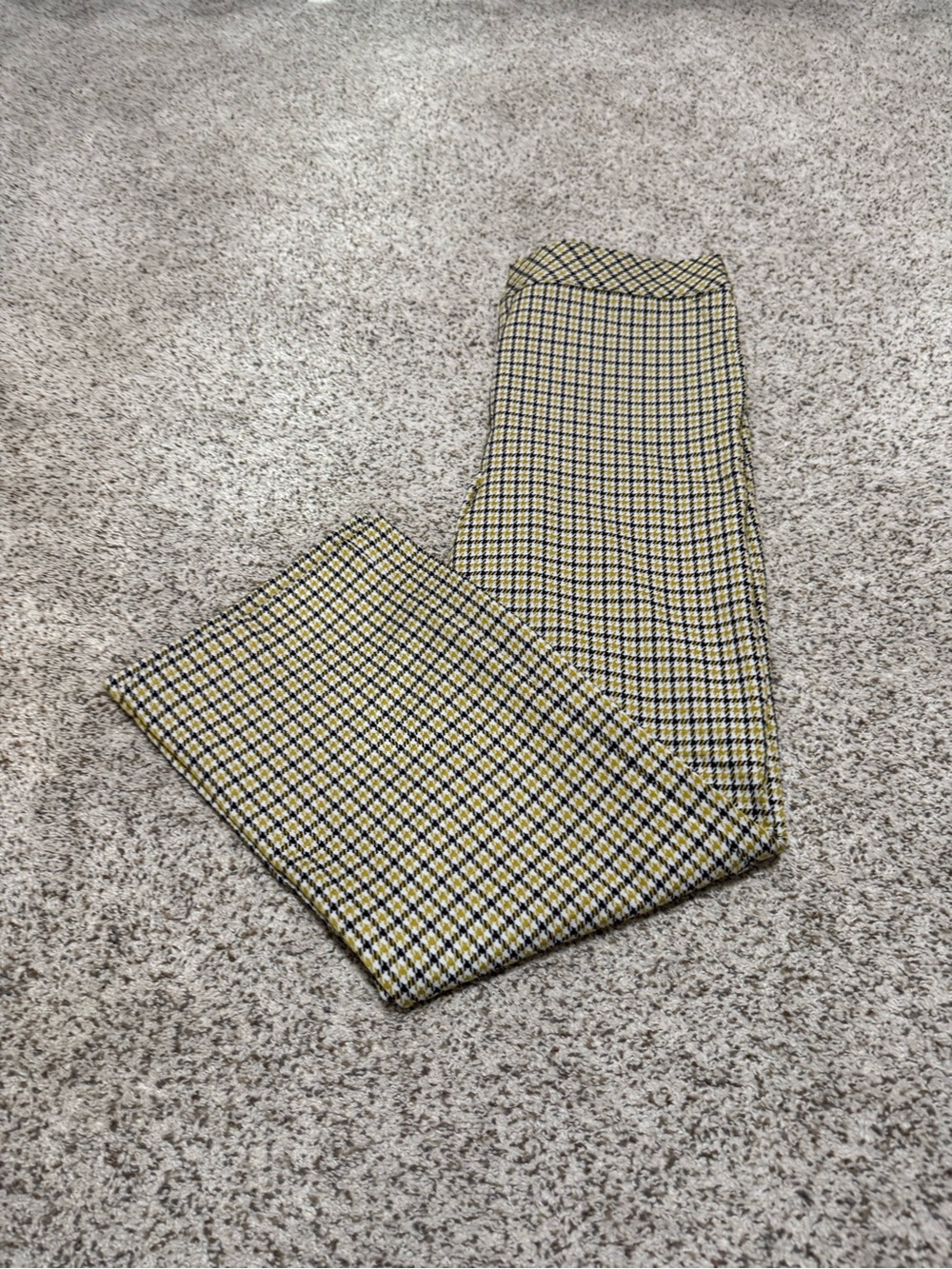 Spanx The Perfect Pant Kick Flare - Dijon Houndstooth Jacquard - Size XL Tall